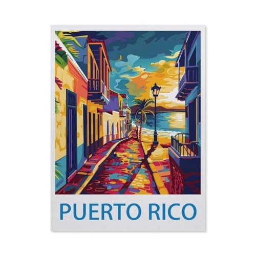 Puzzles Mit 1000 Teilen Puzzles Aus Papier，Puerto Rico，Puzzle 1000 Teile Für Erwachsene Lustige Kreative DIY-Spielzeuggeschenke Für Mädchen Und Jungen（50x70cm）-O46 von GSBRSNTS