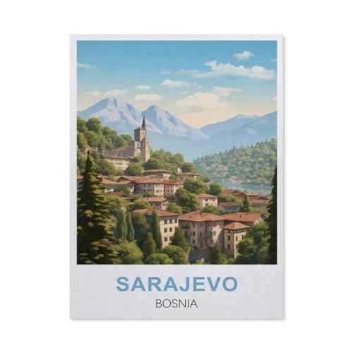 Puzzles Mit 1000 Teilen Puzzles Aus Papier，Sarajevo, Bosnien-Herzegowina，Puzzle 1000 Teile Für Erwachsene Lustige Kreative DIY-Spielzeuggeschenke Für Mädchen Und Jungen（50x70cm）-R38 von GSBRSNTS