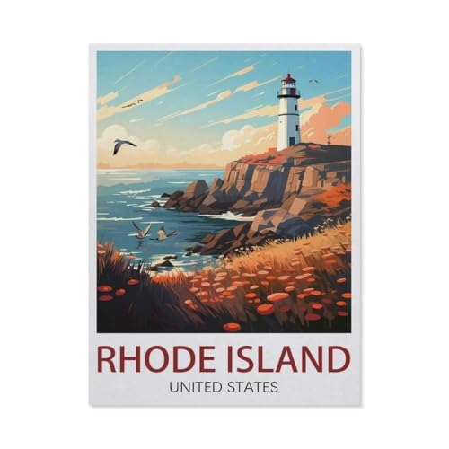 Rhode Island, Vereinigten Staaten，Puzzle 1000 Teile Holz Puzzle Geeignet Für Erwachsene Kinder Familien Stressabbau Puzzlespiele（75x50cm）-T69 von GSBRSNTS