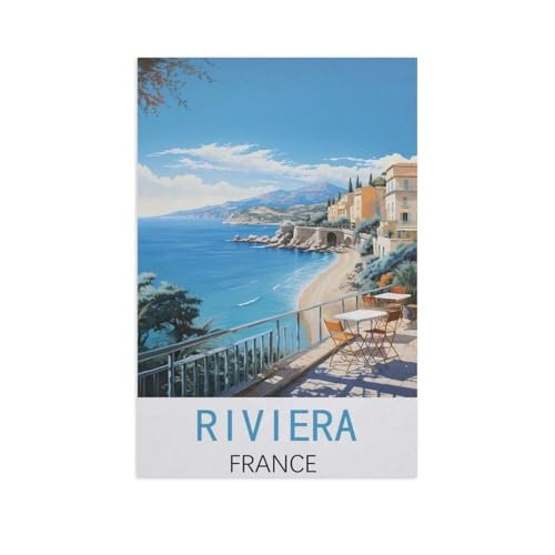 Riviera, Frankreich，Papier Puzzle 1000 Teile Spielzeug Für Erwachsene Dekompressionsspiel（38x26cm）-AM75 von GSBRSNTS