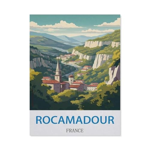 Rocamadour, Frankreich，Puzzle 1000 Teile Papier Puzzle Erwachsene Kinder Lernspielzeug Familie Dekompressionsspiel（50x70cm）-Q1 von GSBRSNTS