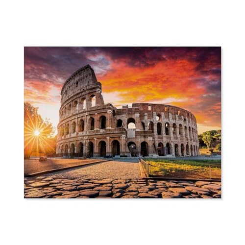 Rom Sunset，Puzzles, 1000-teiliges Puzzle Für Erwachsene Und Kinder Ab 10 Jahren（38x26cm）-C78 von GSBRSNTS