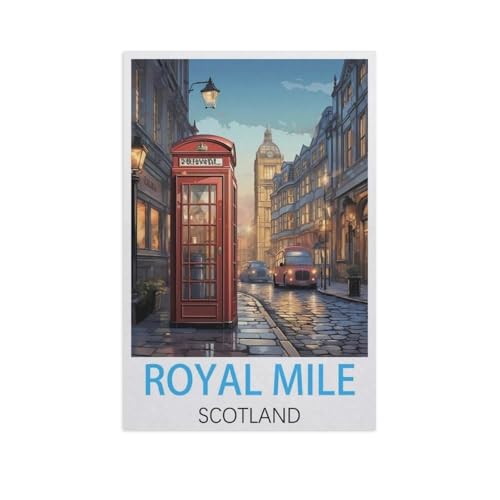 Royal Mile, Schottland，Holz Puzzle 1000 Teile Spielzeug Für Erwachsene Dekompressionsspiel（75x50cm）-AL29 von GSBRSNTS