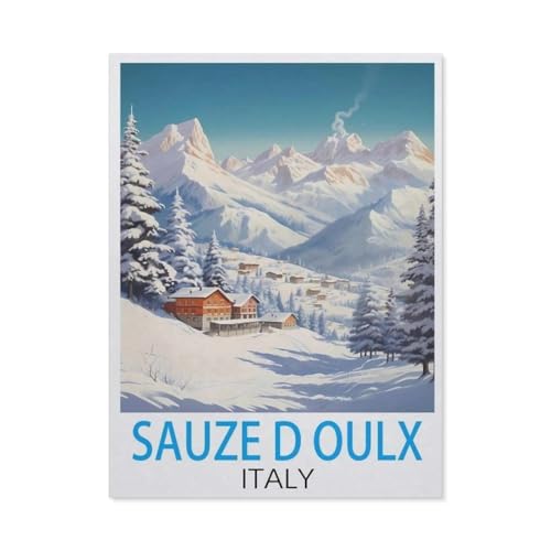 Sauze d’Oulx, Italien/Schweiz,Puzzle 1000 Teile,Intellektuelle Entwicklung Pädagogisches Nach Hause Interessante Dekompression Brain Challenge Puzzle Für Jugendliche Kinder（75x50cm）-I75 von GSBRSNTS