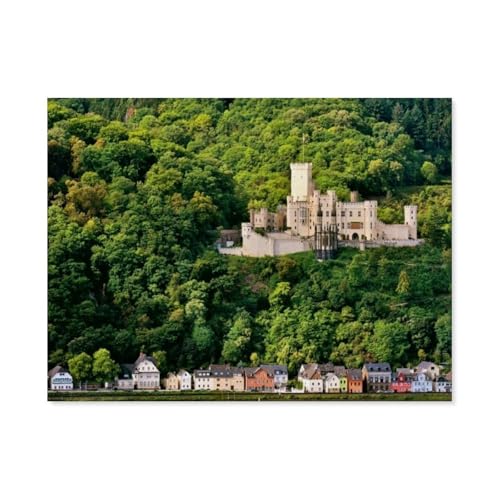 Schloss Stolzenfels, Koblenz，Puzzles 1000 Teile für Erwachsene, Klassische Puzzle Jungen Mädchen Puzzle für Kinder Teenager Lernspiel Spielzeug（38x26cm）-AH58 von GSBRSNTS