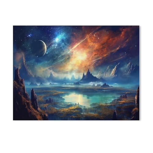 Science Fiction - Reise zu fremden Planeten - Wilde Oberfläche，Puzzle 1000 Teile Erwachsene Kinde Spaß Lernspielzeug Geschenke（38x26cm）-AE77 von GSBRSNTS