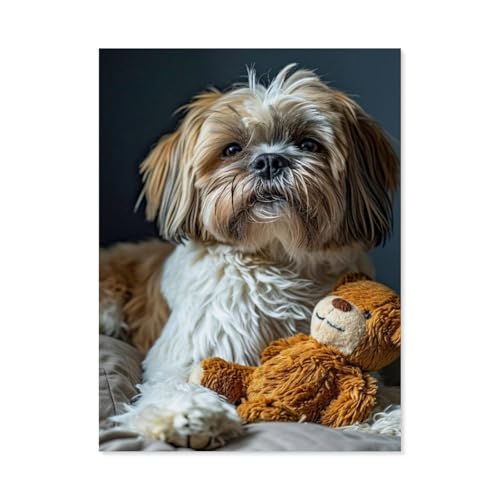 Shih Tzu, Mein Lieblingsspielzeug，Puzzle 1000 Teile Erwachsene Kinde Spaß Lernspielzeug Geschenke（50x70cm）-AF50 von GSBRSNTS