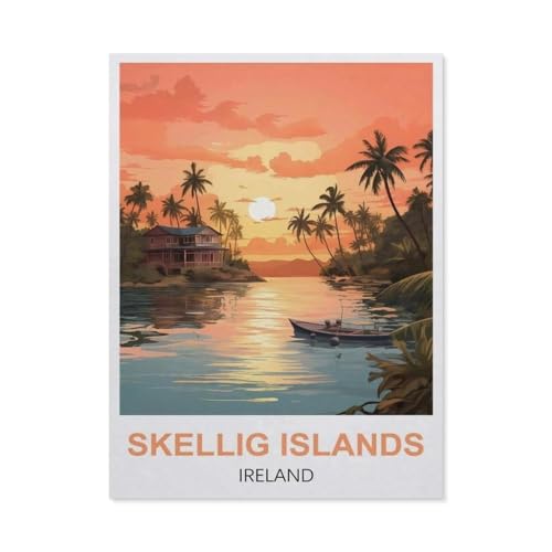 Skellig Islands, Irland，Puzzle 1000 Teile Erwachsene Kinde Spaß Lernspielzeug Geschenke（50x70cm）-Q84 von GSBRSNTS