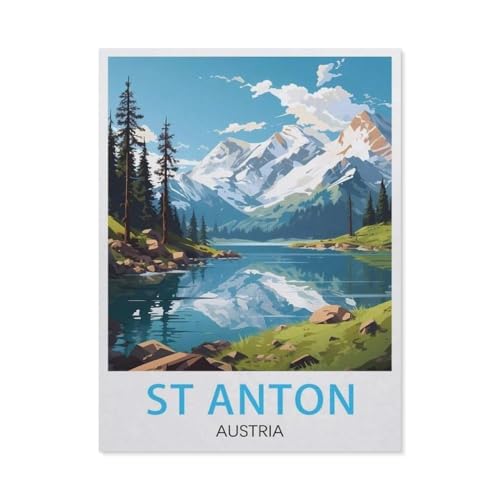 St. Anton, Österreich，Papier Puzzle 1000 Teile Spielzeug Für Erwachsene Dekompressionsspiel（38x26cm）-V90 von GSBRSNTS