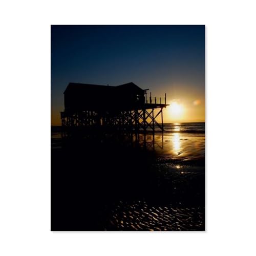St. Peter-Ordings Lichtspiele，Puzzles für Erwachsene 1000 Teile, Klassische Puzzle Puzzle Schwierig für Erwachsene Teenager Freizeit Spaß Spiel Spielzeug （38x26cm）-AF35 von GSBRSNTS