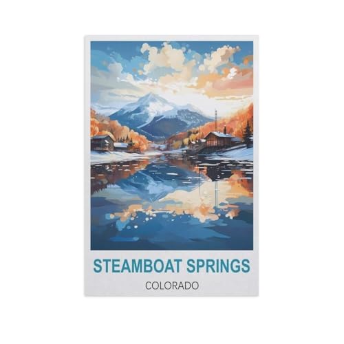 Steamboat Springs, Colorado，Puzzles 1000 Teile für Erwachsene, Klassische Puzzle Teenager Puzzle Perfektes Pädagogisches Geschenk für Jungen Und Mädchen（75x50cm）-AJ7 von GSBRSNTS