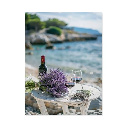 Strandrendevouz mit Lavendel，Puzzles 1000 Teile für Erwachsene, Klassische Puzzle Kinder Puzzle Herausfordernde Und Schwierige Rätsel für Erwachsene Und Jugendliche（75x50cm）-AA24 von GSBRSNTS