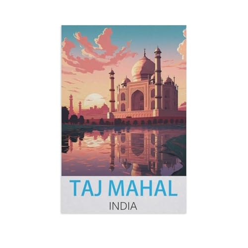Taj Mahal, Indien，Puzzles 1000 Teile für Erwachsene, Klassische Puzzle Kinder Puzzle Herausfordernde Und Schwierige Rätsel für Erwachsene Und Jugendliche（38x26cm）-AL92 von GSBRSNTS