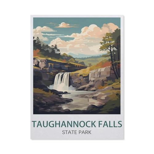 Taughannock Falls State Park, New York, Vereinigten Staaten，Holz Puzzle 1000 Teile Spielzeug Für Erwachsene Dekompressionsspiel（75x50cm）-T68 von GSBRSNTS