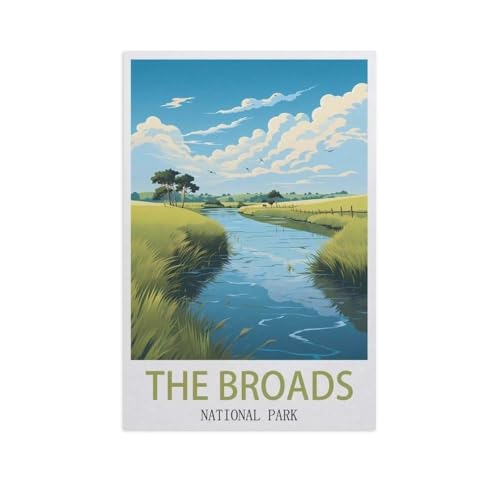 The Broads Nationalpark，Puzzles 1000 Teile für Erwachsene, Klassische Puzzle Jungen Mädchen Puzzle für Kinder Teenager Lernspiel Spielzeug（38x26cm）-AI31 von GSBRSNTS