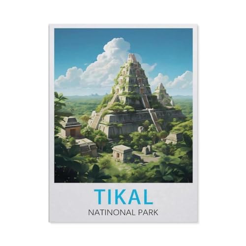 Tikal Nationalpark，Puzzle 1000 Teile Papier Puzzle Erwachsene Kinder Lernspielzeug Familie Dekompressionsspiel（38x26cm）-U42 von GSBRSNTS