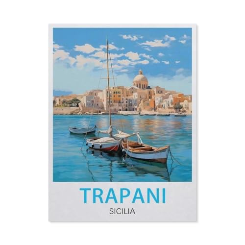 Trapani, Sizilien，Puzzles, 1000-teiliges Puzzle Für Erwachsene Und Kinder Ab 10 Jahren（75x50cm）-U39 von GSBRSNTS