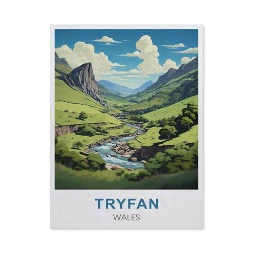 Tryfan, Wales，Papier Puzzle 1000 Teile Spielzeug Für Erwachsene Dekompressionsspiel（38x26cm）-R49 von GSBRSNTS