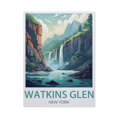Watkins Glen, New York，Puzzles für Erwachsene 1000 Teile, Klassische Puzzle Puzzle Schwierig für Erwachsene Teenager Freizeit Spaß Spiel Spielzeug （75x50cm）-U37 von GSBRSNTS