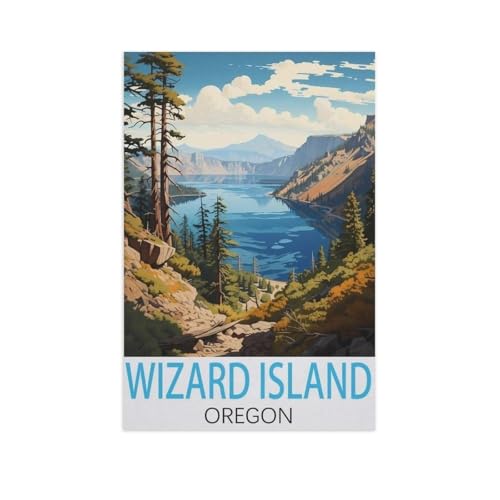 Wizard Island, Oregon，Puzzles, 1000-teiliges Puzzle Für Erwachsene Und Kinder Ab 10 Jahren（50x70cm）-AK51 von GSBRSNTS