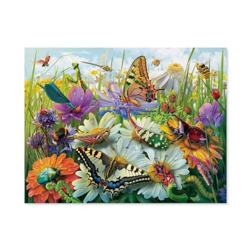 Wunderwelt der Insekten - Insekten，Puzzles 1000 Teile für Erwachsene, Klassische Puzzle Kinder Puzzle Herausfordernde Und Schwierige Rätsel für Erwachsene Und Jugendliche（50x70cm）-B27 von GSBRSNTS