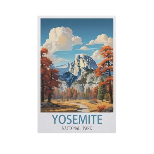 Yosemite Nationalpark，Puzzle 1000 Teile Papier Puzzle Erwachsene Kinder Lernspielzeug Familie Dekompressionsspiel（38x26cm）-AJ81 von GSBRSNTS