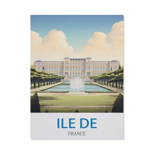 脦le-de-France, Frankreich，Puzzles 1000 Teile für Erwachsene, Klassische Puzzle Jungen Mädchen Puzzle für Kinder Teenager Lernspiel Spielzeug（75x50cm）-P97 von GSBRSNTS