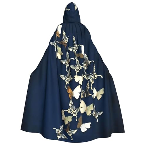 GSGCSBYMLG 3D-Umhang mit Kapuze für Erwachsene, metallischer Schmetterling, Unisex, langer Umhang von GSGCSBYMLG