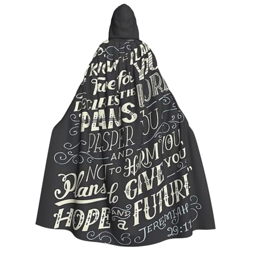 GSGCSBYMLG Kapuzenumhang mit Aufschrift "I Know The Plans Have You Declares Lord", bedruckt, Unisex, für Erwachsene, langer Umhang GSGCSBYMLG Kapuzenumhang mit Aufschrift "I Know The Plans Have You Declares Lord", bedruckt, Unisex, für Erwachsene, langer Umhang von GSGCSBYMLG