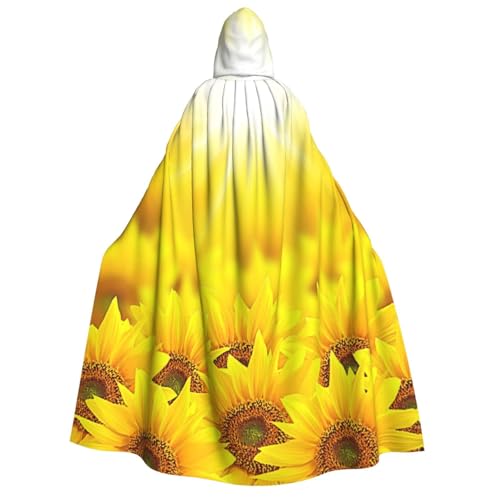 GSGCSBYMLG Kapuzenumhang mit gelbem Sonnenblumen-Motiv, Unisex, für Erwachsene, langer Umhang GSGCSBYMLG Kapuzenumhang mit gelbem Sonnenblumen-Motiv, Unisex, für Erwachsene, langer Umhang von GSGCSBYMLG