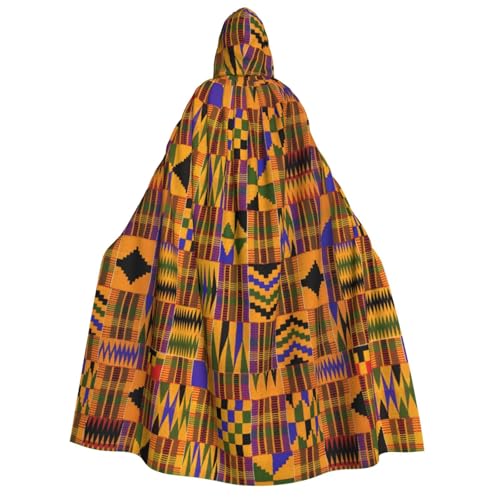 GSGCSBYMLG Langer Umhang mit afrikanischem Ethno-Muster für Erwachsene, mit Kapuze, Unisex, für Erwachsene von GSGCSBYMLG