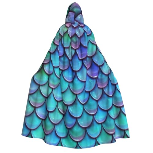 GSGCSBYMLG Meerjungfrauen-Umhang mit Fischschuppen-Motiv, für Erwachsene, Unisex, langer Umhang GSGCSBYMLG Meerjungfrauen-Umhang mit Fischschuppen-Motiv, für Erwachsene, Unisex, langer Umhang von GSGCSBYMLG