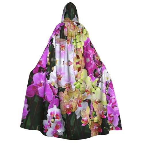 GSGCSBYMLG Orchideen bedruckter Kapuzenumhang für Erwachsene, Unisex, für Erwachsene, langer Umhang GSGCSBYMLG Orchideen bedruckter Kapuzenumhang für Erwachsene, Unisex, für Erwachsene, langer Umhang von GSGCSBYMLG
