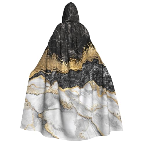 GSGCSBYMLG Schwarz-Weiß-Gold-Folien-Marmor-Aufdruck, für Erwachsene, Kapuzenumhang, Unisex, langer Umhang GSGCSBYMLG Schwarz-Weiß-Gold-Folien-Marmor-Aufdruck, für Erwachsene, Kapuzenumhang, Unisex, langer Umhang von GSGCSBYMLG