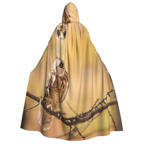 GSGCSBYMLG Umhang mit Kapuze für Erwachsene, Motiv: Eule steht auf dem Baum, Unisex, langer Umhang GSGCSBYMLG Umhang mit Kapuze für Erwachsene, Motiv: Eule steht auf dem Baum, Unisex, langer Umhang von GSGCSBYMLG