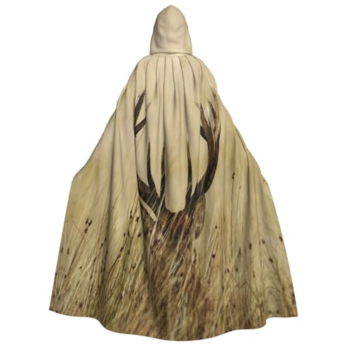 GSGCSBYMLG Weißschwanz-Umhang mit Hirsch in der Wildnis, bedruckt, für Erwachsene, Unisex, langer Umhang GSGCSBYMLG Weißschwanz-Umhang mit Hirsch in der Wildnis, bedruckt, für Erwachsene, Unisex, langer Umhang von GSGCSBYMLG