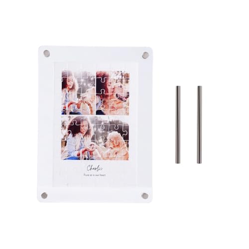 Personalisierte Foto-Puzzle mit Acrylrahmen – benutzerdefinierte Collage Geschenk für Familie, Hochzeit oder Haustiere (2 Größen, 5 Layouts) von GSTFY