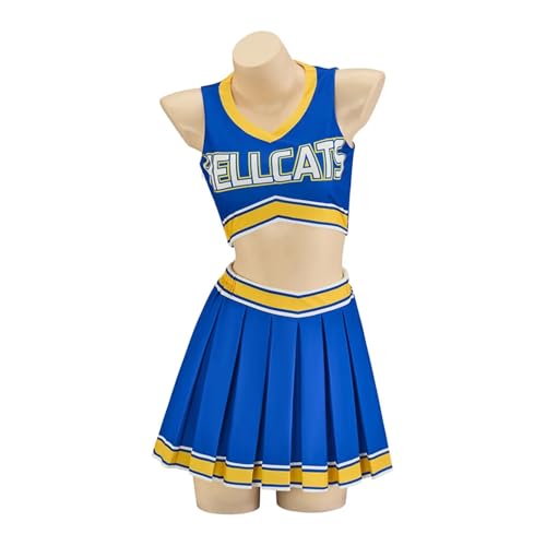 Cheerleader Kostüm Damen Für Erwachsene Cosplay Kostüm Frauen Cheerleader Gruppe Aerobic Tanzkleider Performance Outfit(L) von GSXLZ