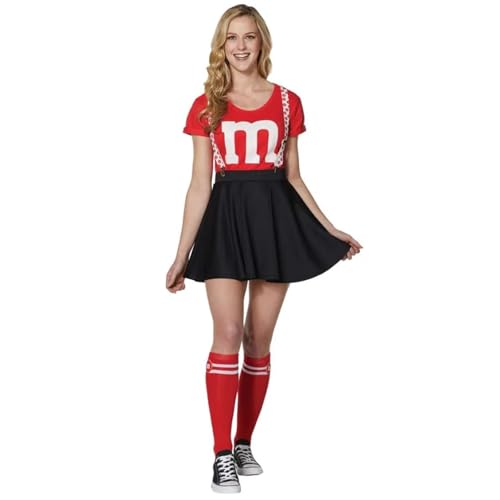 Cheerleader Kostüm Damen Für Erwachsene SL Girl Group Student Cheerleading Kostüm M Wort Bodybuilding La Übung Tanzanzug Cheerleading Uniform(Red,M) von GSXLZ