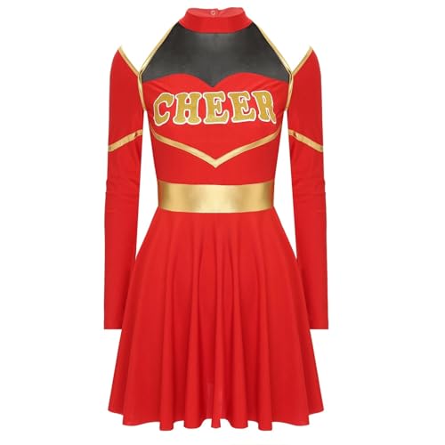 GSXLZ Cheerleader Kostüm Damen Für Erwachsene Cheerleader-Kostüme for Damen, Cheerleading-Uniform, Cheering-Tanzkleid, Ausschnitt, Buchstabendruck, Kleid for Basketballspiele, Cheer-Kleidung(Red,XL) GSXLZ Cheerleader Kostüm Damen Für Erwachsene Cheerleader-Kostüme for Damen, Cheerleading-Uniform, Cheering-Tanzkleid, Ausschnitt, Buchstabendruck, Kleid for Basketballspiele, Cheer-Kleidung(Red,XL) von GSXLZ