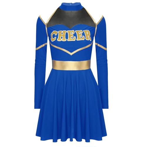 GSXLZ Cheerleader Kostüm Damen Für Erwachsene Cheerleader-Kostüme for Damen, Cheerleading-Uniform, Cheering-Tanzkleid, Ausschnitt, Buchstabendruck, Kleid for Basketballspiele, Cheer-Kleidung(Blue,S) GSXLZ Cheerleader Kostüm Damen Für Erwachsene Cheerleader-Kostüme for Damen, Cheerleading-Uniform, Cheering-Tanzkleid, Ausschnitt, Buchstabendruck, Kleid for Basketballspiele, Cheer-Kleidung(Blue,S) von GSXLZ