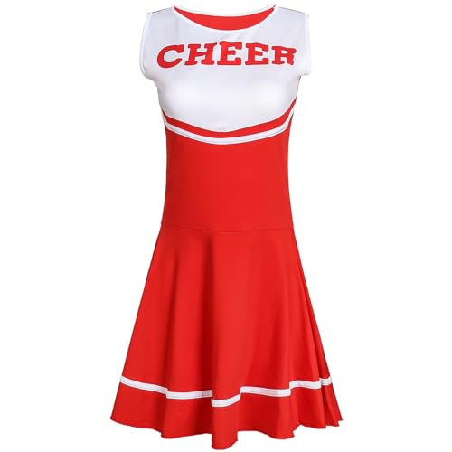 GSXLZ Cheerleader Kostüm Damen Für Erwachsene Cheerleading-Kostüme for Erwachsene und Frauen, Gruppen-Cheerleading-Kostüme for Bühnenauftritte(Black) von GSXLZ