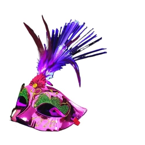 GSXLZ Federmaske 10 stücke Feder Maskerade Maske Kostüme Party Kostüm(Rose) von GSXLZ