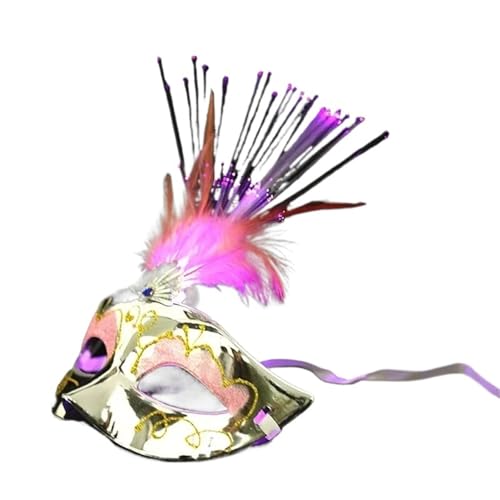 GSXLZ Federmaske 10 stücke Feder Maskerade Maske Kostüme Party Kostüm(Silver) von GSXLZ