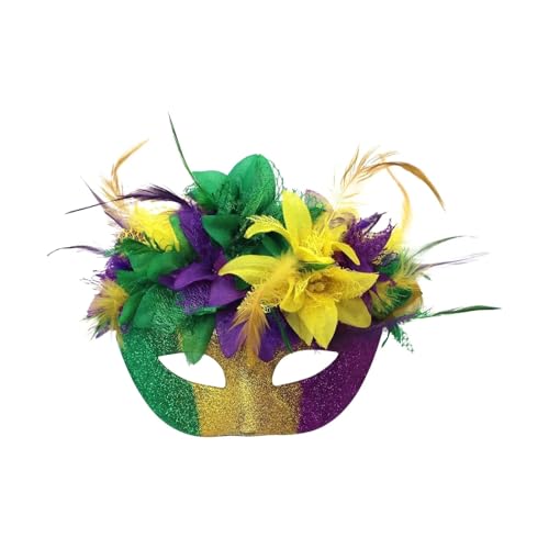 GSXLZ Federmaske Ballmaske Federmaske Buntes Partykostüm-Zubehör for Maskenbälle und Feiern(Style 3) von GSXLZ