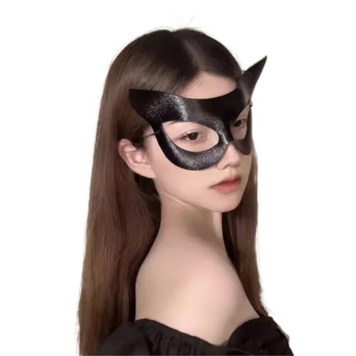 GSXLZ Federmaske Federmaske Make-up Maske Ball Party Spitze Maske Halloween Requisiten(Black Feather) von GSXLZ
