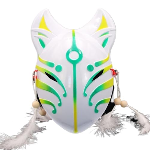 GSXLZ Federmaske Maske Feder Quasten Kopfbedeckung Halloween Maskerade Party Prop(Color8) von GSXLZ