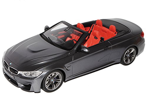 B-M-W 4er Cabrio M4 F83 Grau Ab 2014 Nr 81 1/18 GT Spirit Modell Auto mit individiuellem Wunschkennzeichen von GT-Spirit B-M-W