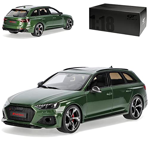 GT Spirit A*U*D*I A4 RS4 B9 ABT Avant Kombi Grün Modell Ab 2015 Version Ab Facelift 2020 Nr 296 1/18 Modell Auto mit individiuellem Wunschkennzeichen von GT Spirit