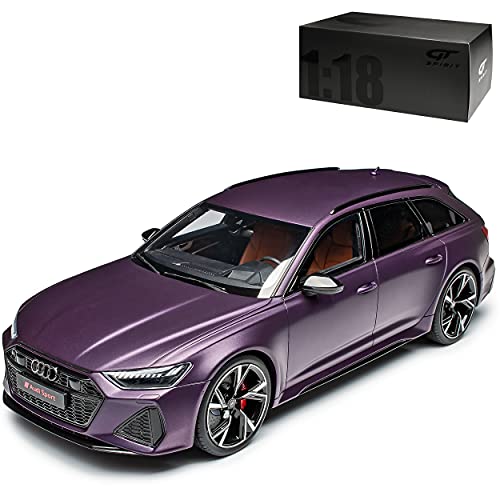 GT Spirit A*U*D*I A6 RS6 C8 Avant Kombi Matt Violett Modell Ab 2018 Nr 825 1/18 Modell Auto mit individiuellem Wunschkennzeichen von GT Spirit